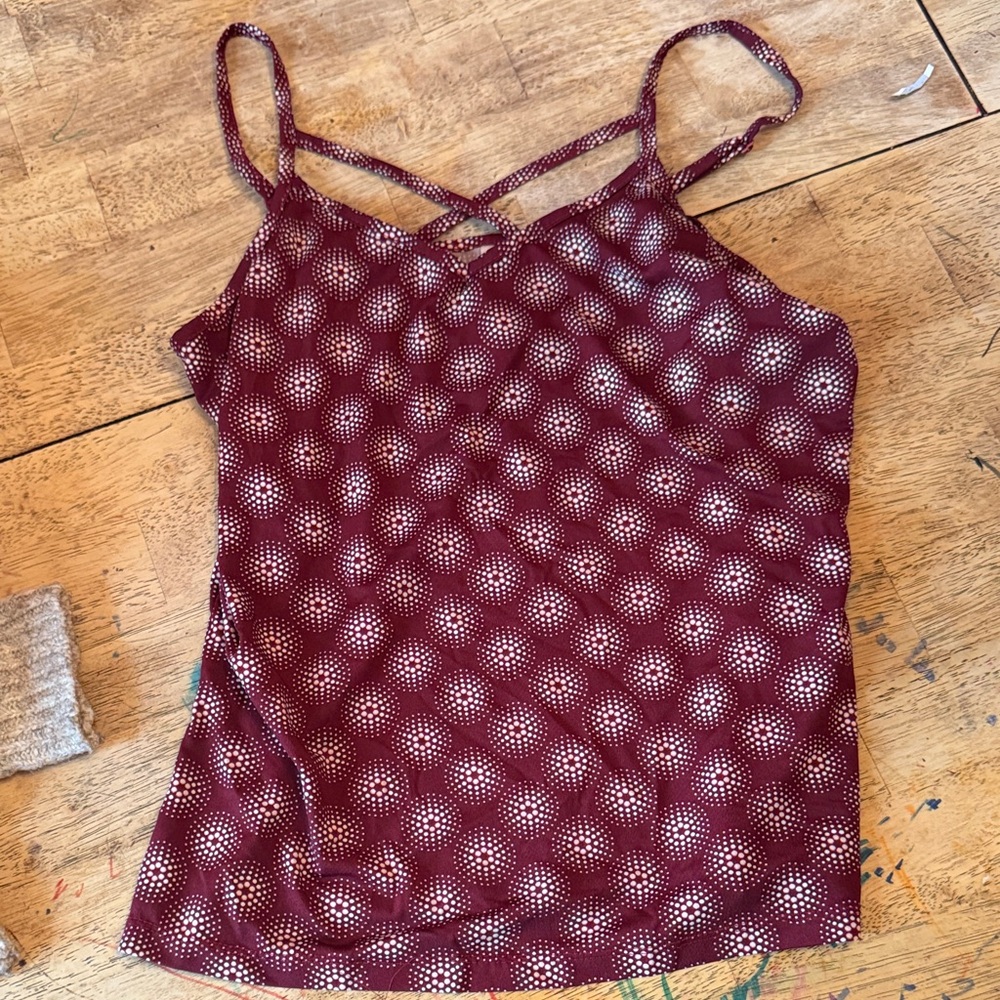 Nanette Lepore Burgundy Patterned Camisole